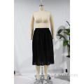 Latest Long Skirt Design Polyester A-Line Petticoat Skirt